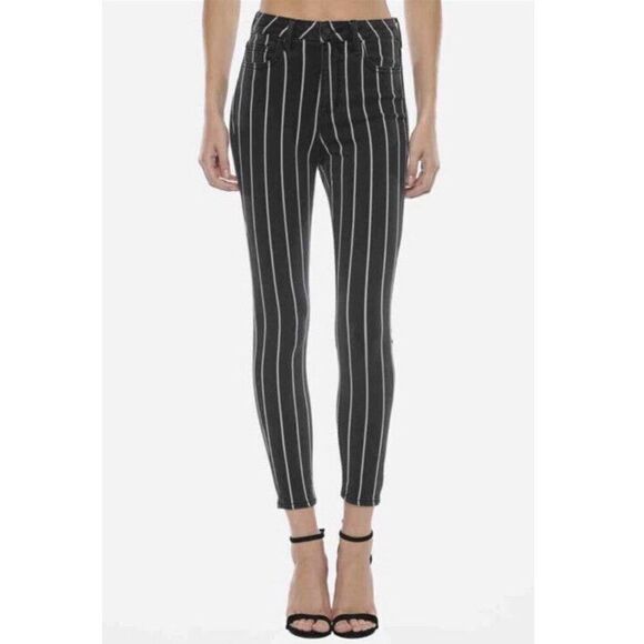 Cello High Waisted Jeans Women’s 3 Black And White Striped Skinny Fit Classic - Picture 2 of 7